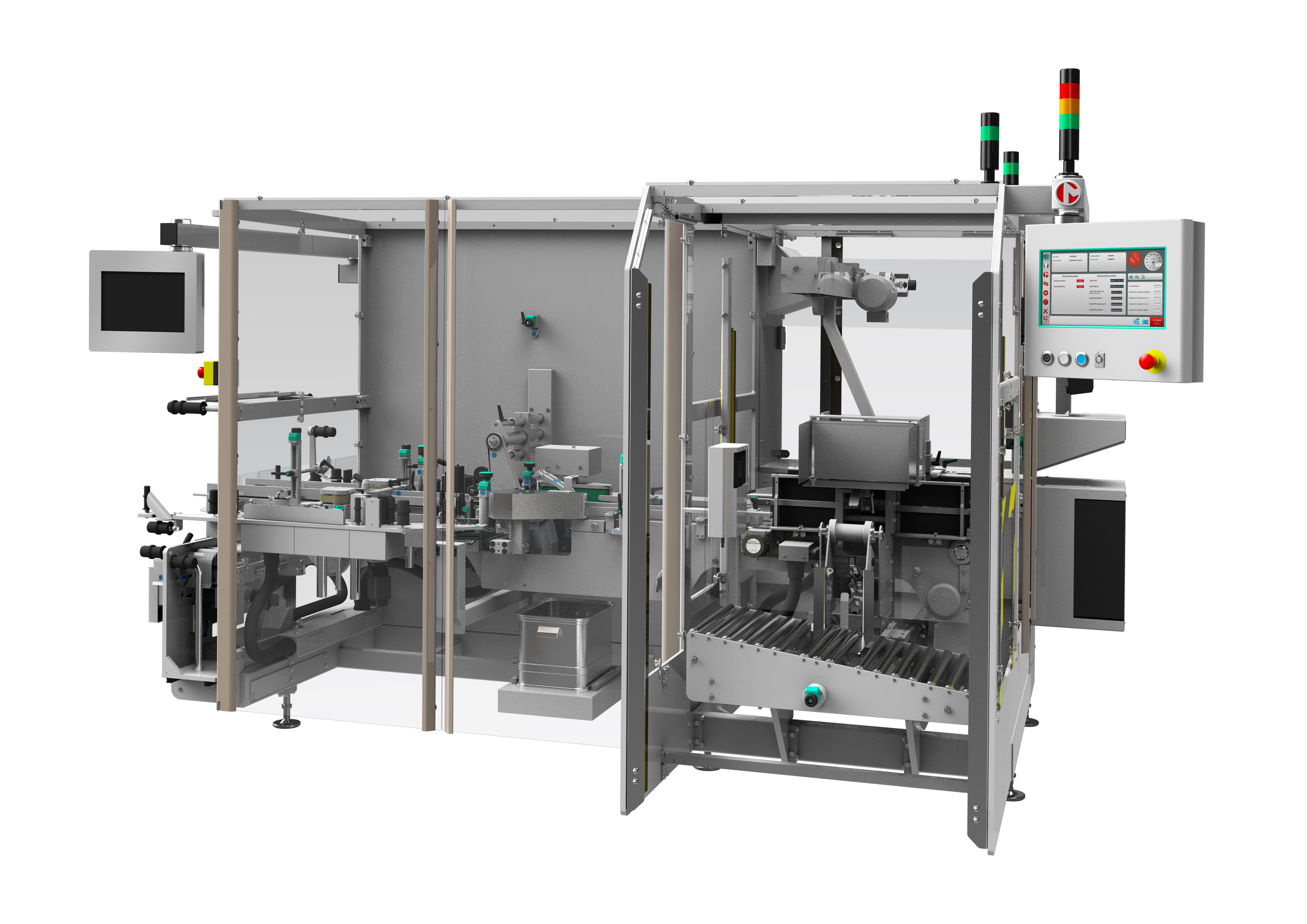 Continuous motion monoblock machine for serialization, aggregation and Vignette or Tamper Evident applications TRACKPACK